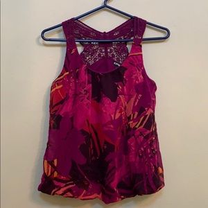 Express purple floral tank